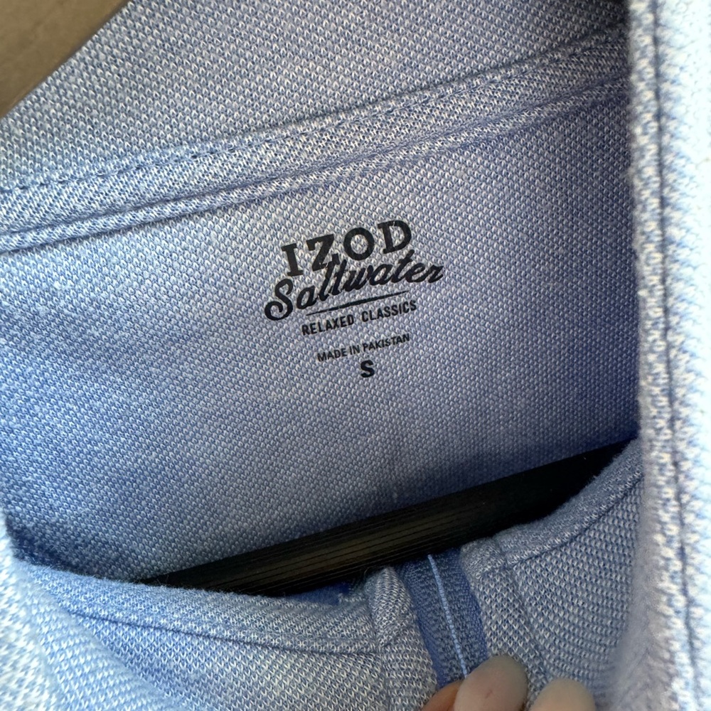 IZOD Saltwater Women Light Blue Half-Zip Sweater | Small - Picture 3 of 7